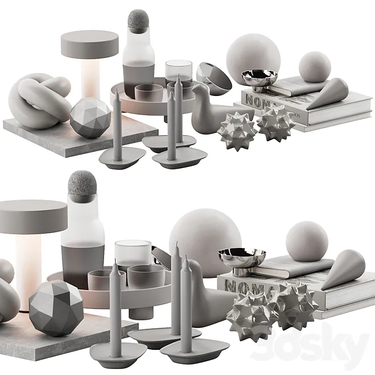 023 GRAY decorative pack (PART # 1) 3DS Max