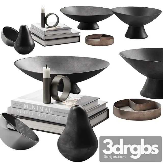 053 Living decor set pear and candle 00