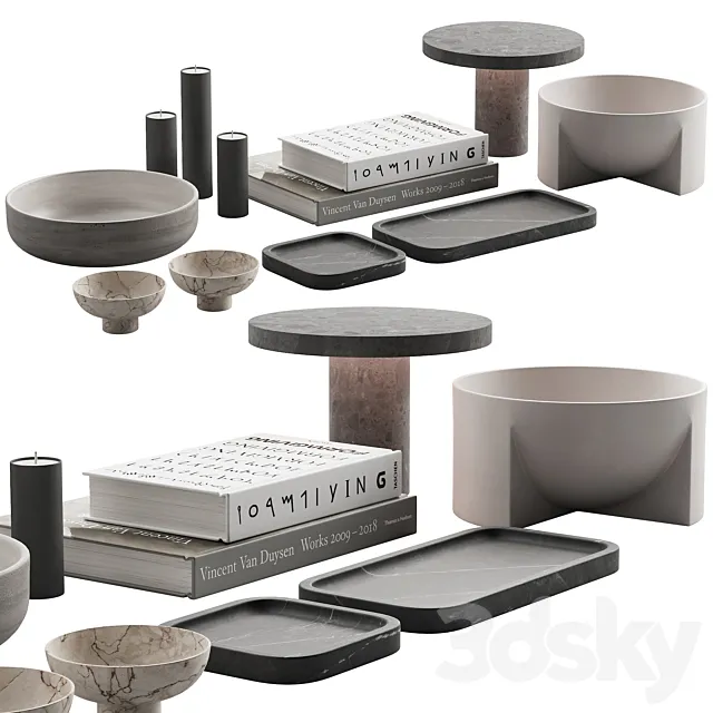 057_Living decor set formliving NEUTRAL PACK 02 3DS Max Model