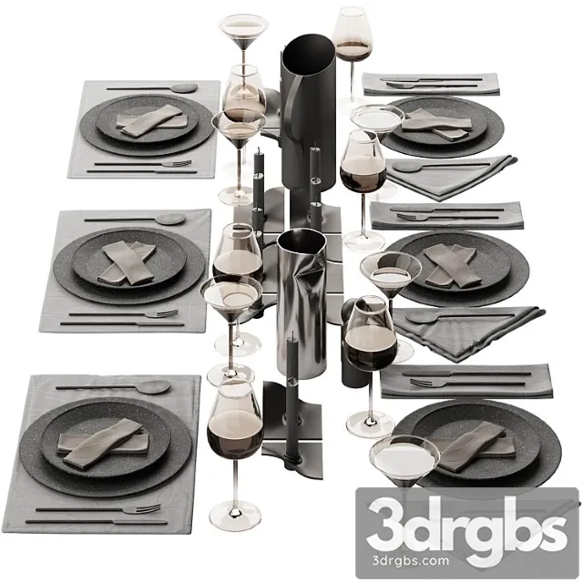 063 tableware decor set 01 dark matte 00