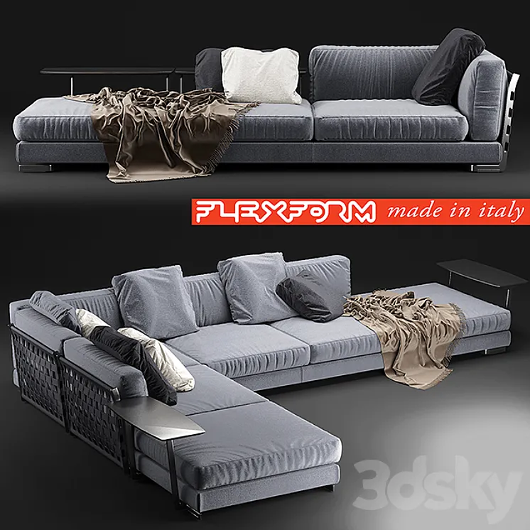09 Cestone sofa Flexform 3DS Max