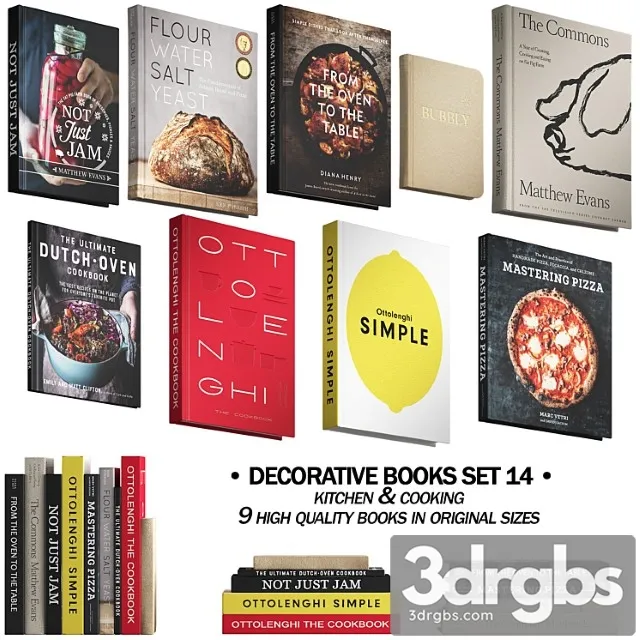 092 Decorative Books Set 14 Kitchen and Cooking 01