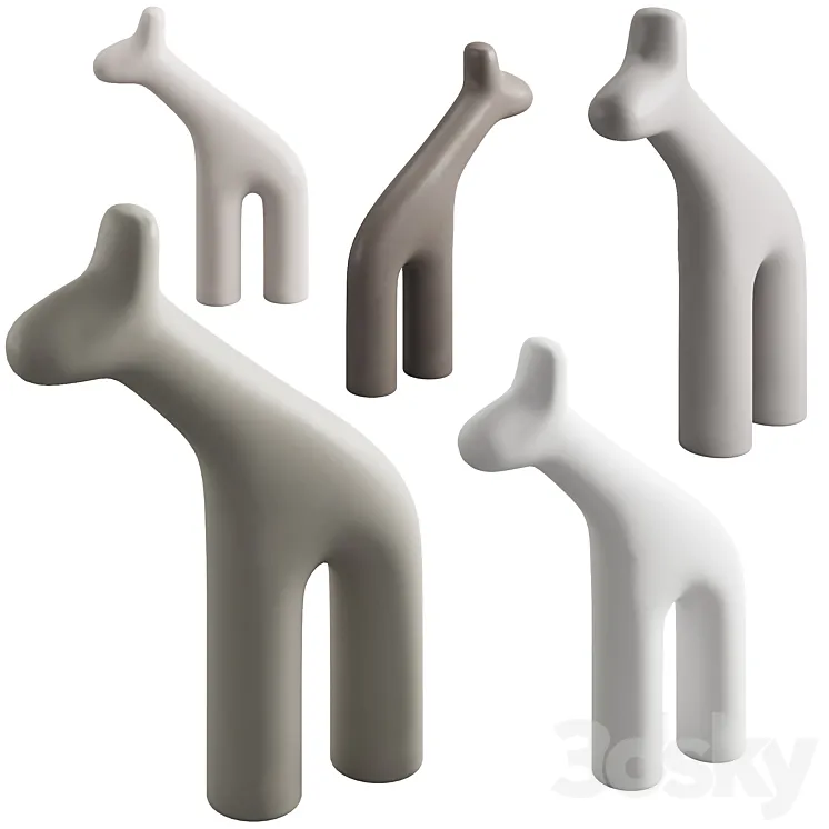 099 Plust RAFFA Polyethylene sculptures 3DS Max Model