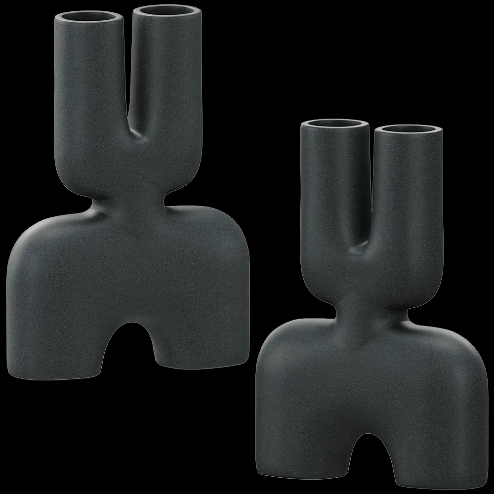 101 Copenhagen – Cobra Vase Double Mini – Black 3ds Max