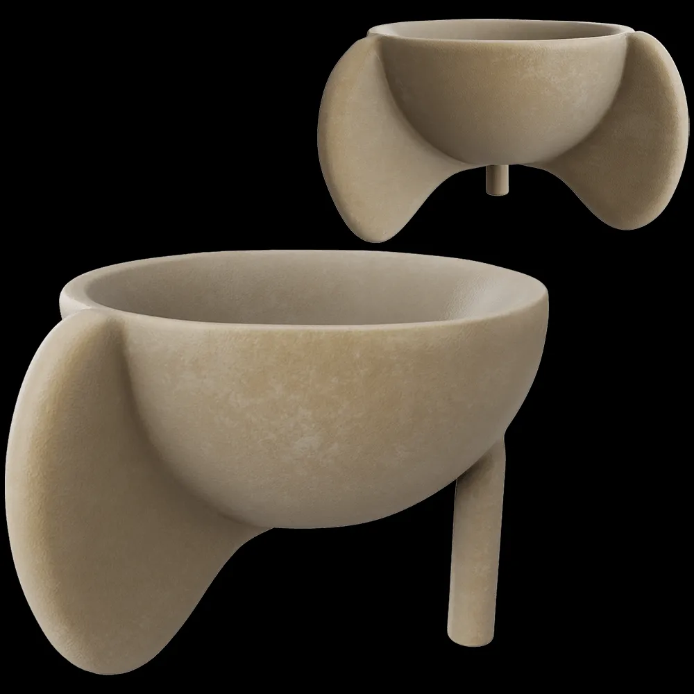 101 Copenhagen – Plant Pot Wing Bowl Big – Sand 3ds Max