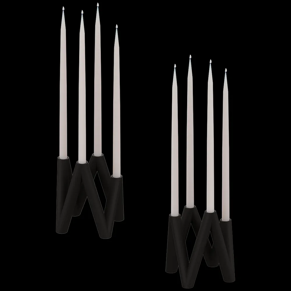101 Copenhagen – W Candle Holder – Black 3ds Max