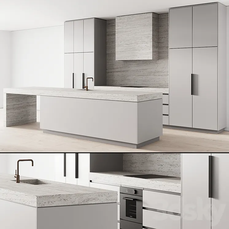 111 modern kitchen 08 zephyr and stone 3DS Max Model
