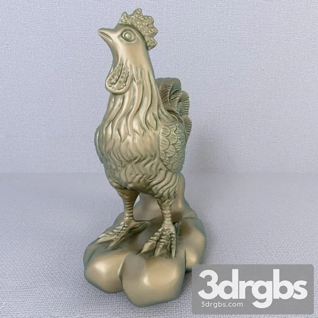 12 Bronze Zodiac Animals Chicken 3dsmax Download