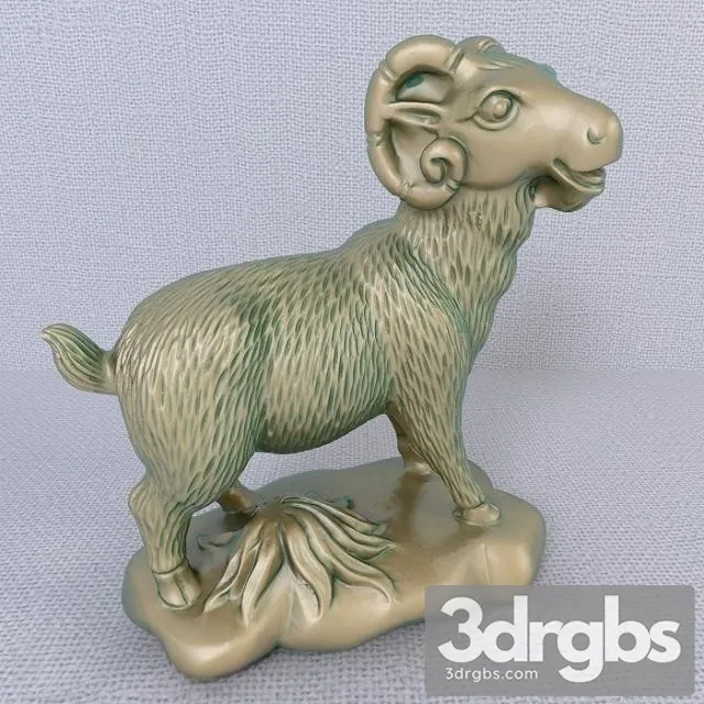 12 Bronze Zodiac Animals Goat 3dsmax Download