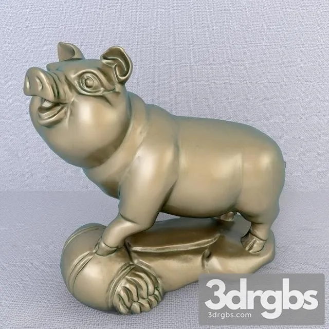 12 Bronze Zodiac Animals Pig 3dsmax Download