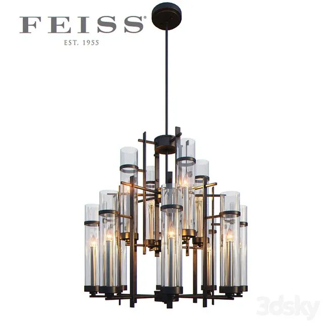 12 – Light Multi-Tier Chandelier 3dsMax Model