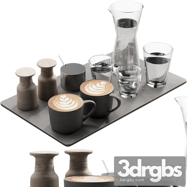 134 eat and drinks decor set 04 coffee and water 04