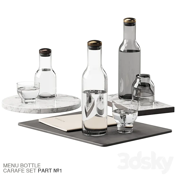 136 dishes decor set 09 MENU Bottle Carafe by Norm P01 3DS Max Model