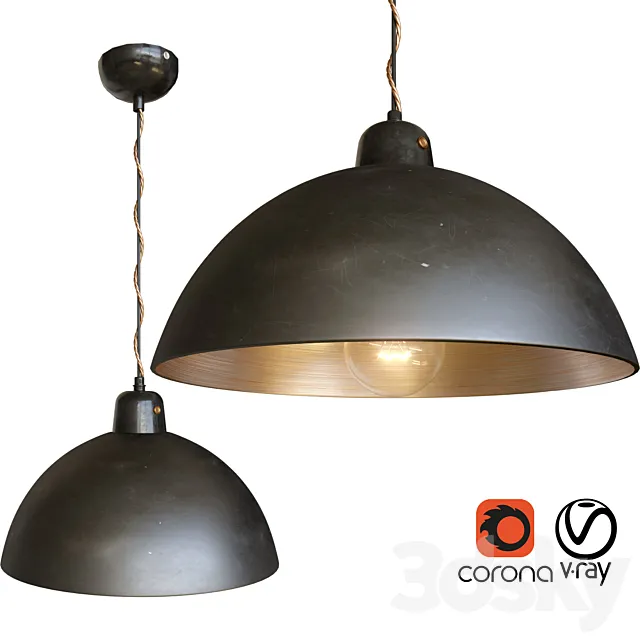 14-black lamp 3ds Max