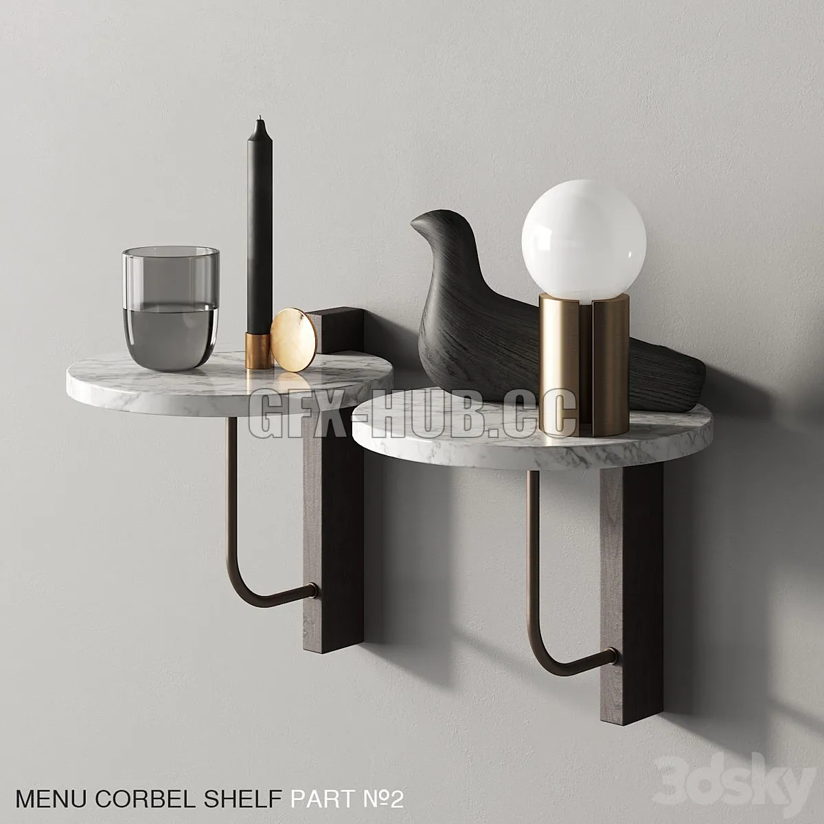 140 Menu Corbel Shelf by Kroyer Saetter Lassen P02 3dsMax Model