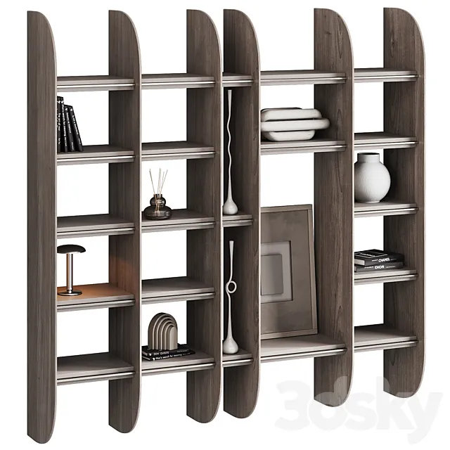 142 Modern rack with decor 3dsMax Model