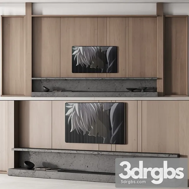 149 tv wall kit 01 modern japandi oak wood 01