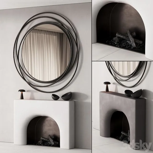 154 fireplace decorative wall kit 03 smooth soft fireplace 00 3dsMax Model