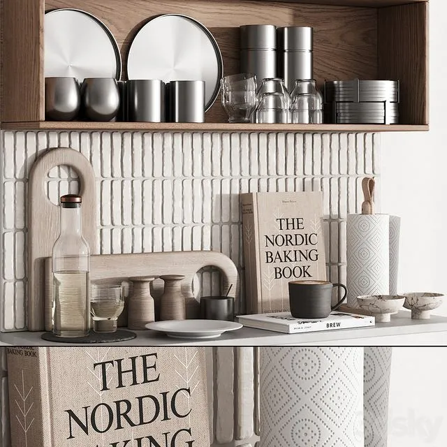 163 kitchen decor set accessories 06 scandi nordic menu 01 3dsMax Model