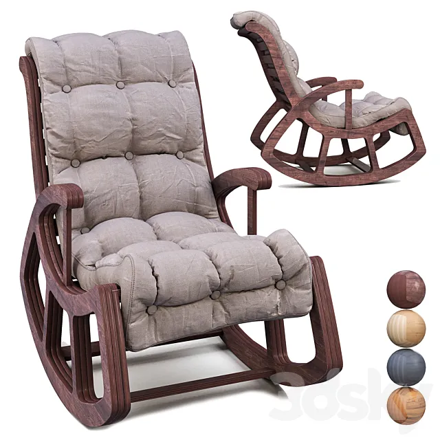 165 Viking rocking chair 3DS Max Model