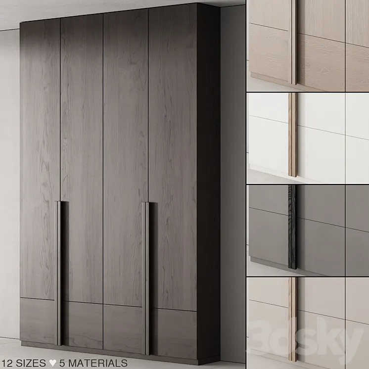 170 cabinet furniture 02 minimal wardrobe cupboard 01 3DS Max