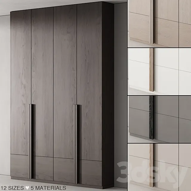 170 cabinet furniture 02 minimal wardrobe cupboard 01 3DSMax File