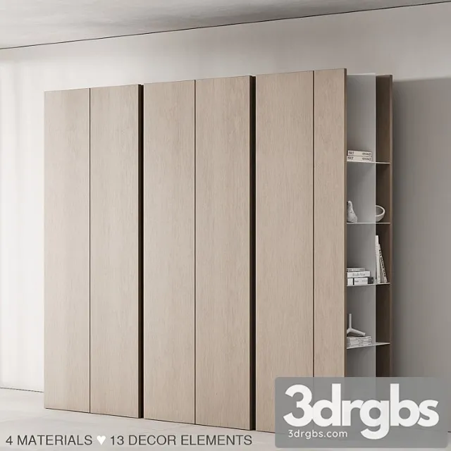 171 Cabinet Furniture 03 Modern Cupboard with Decor 01 3dsmax Download
