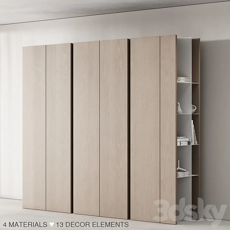 171 cabinet furniture 03 modern cupboard with decor 01 3DS Max