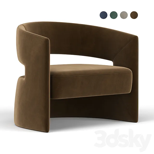 1728 Armchair By Tecni Nova 3DS Max Model