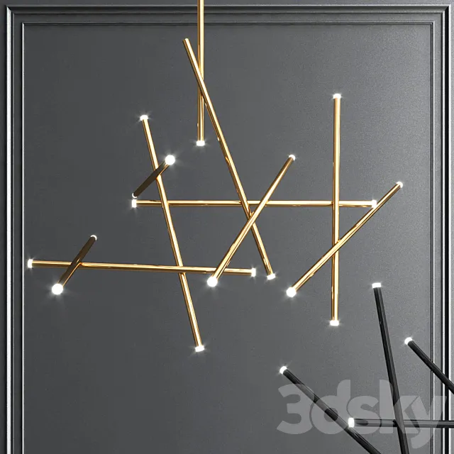 18-Light Led Chandelier 3ds Max