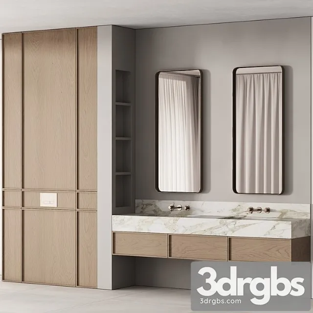 188 Bathroom Furniture 04 Minimal Wood and Marble 00