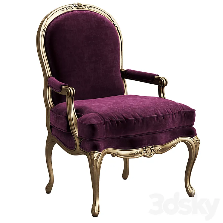 18th Century French Painted Fauteuils 3DS Max