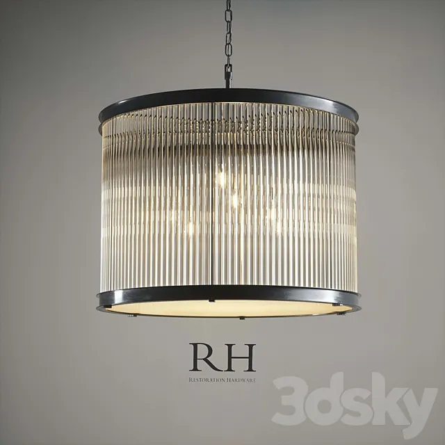 1920S ESSEX CRYSTAL ROD CHANDELIER 36 ” 3DS Max Model