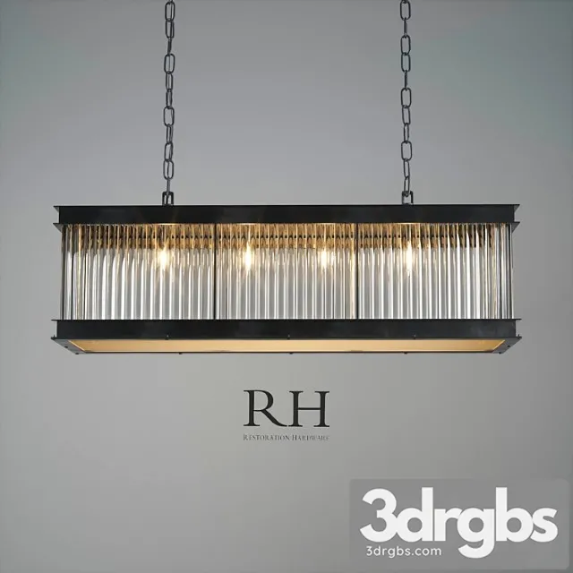 1920s essex crystal rod rectangular chandelier 3dsmax Download