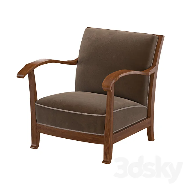 1930s Danish Armchair 3dsMax Model