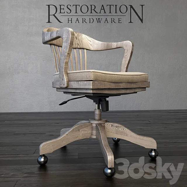 1940s Banker’s Chair 3DS Max Model