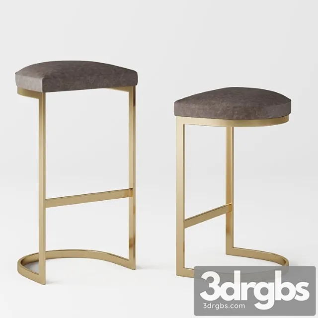 1960s rome backless stool 2 3dsmax Download