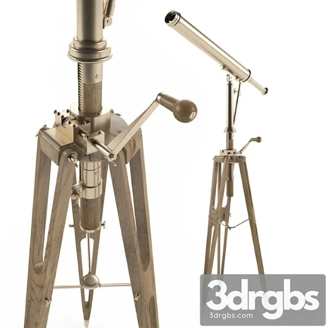 19th C. Parisian Brass Telescope 3dsmax Download