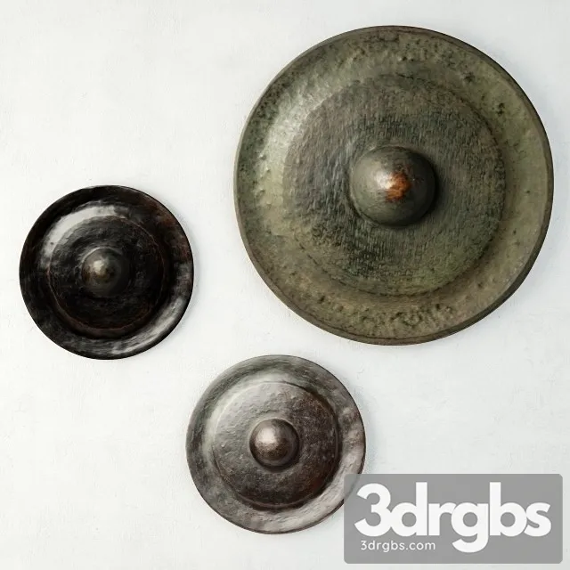 19th Century Laos Bronze Gongs 3dsmax Download