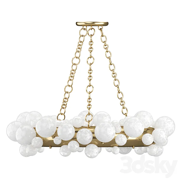 1st DIBS Bubble Ring Rock Crystal Chandelier by Phoenix 3DS Max Model