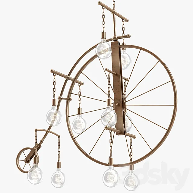1stdibs Large Brass Bicycle Chandelier 3ds Max