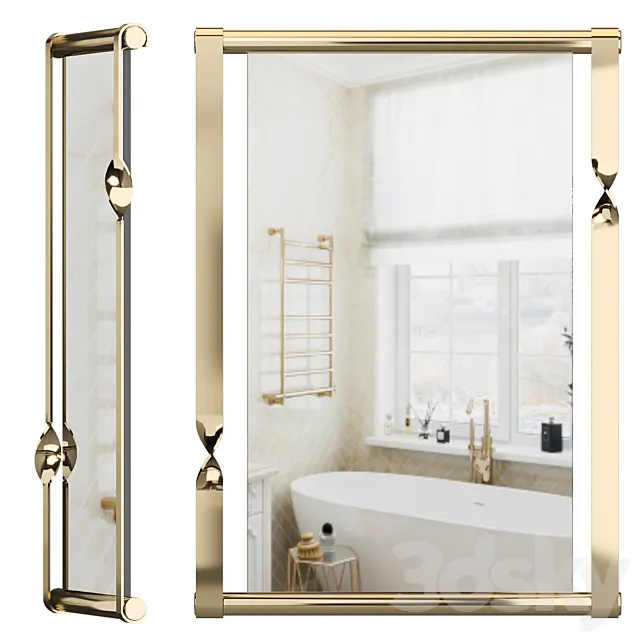 1stdibs Luciano Frigerio Midcentury Mirror 3DS Max Model