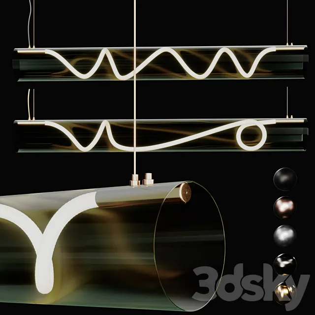 2 Luke Lamp Pendant light (Vessel Suspension_5ft) | 2lights | | 5mat | 3DS Max Model