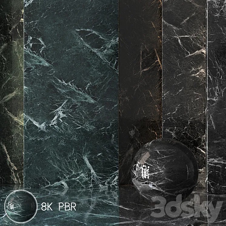 2 Marble Material 8K (Seamless Tileable) DrCG No 72 3DS Max Model