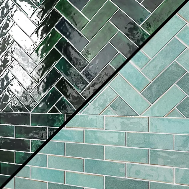 2 “X6” HERRINGBONE PATTERN 3ds Max