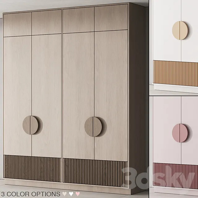 200 furniture for children 02 cupboard in 3 options 01 3dsMax Model