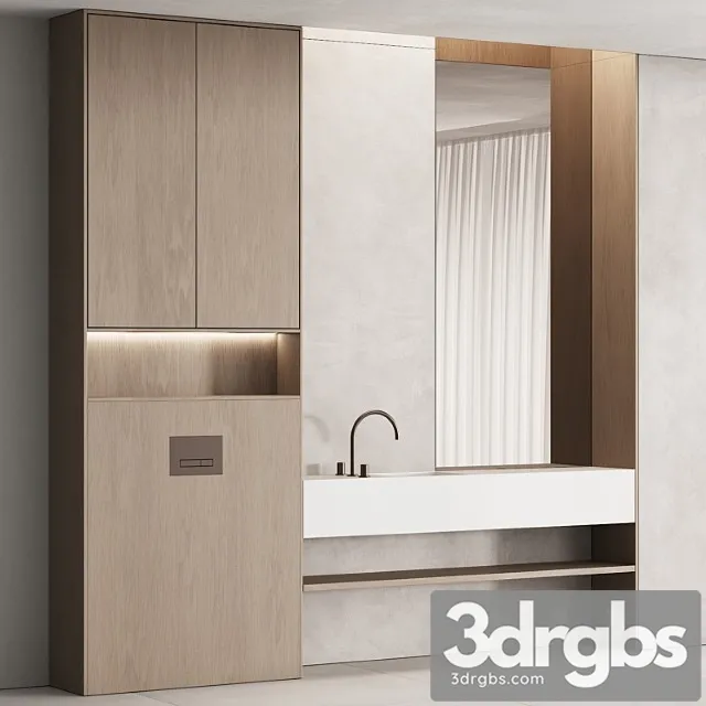 201 Bathroom Furniture 05 Minimal Modern Wood 01