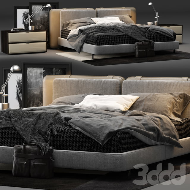 3DSKY MODELS – BED 3D MODELS – BED 1 – No.032 - thumbnail 0