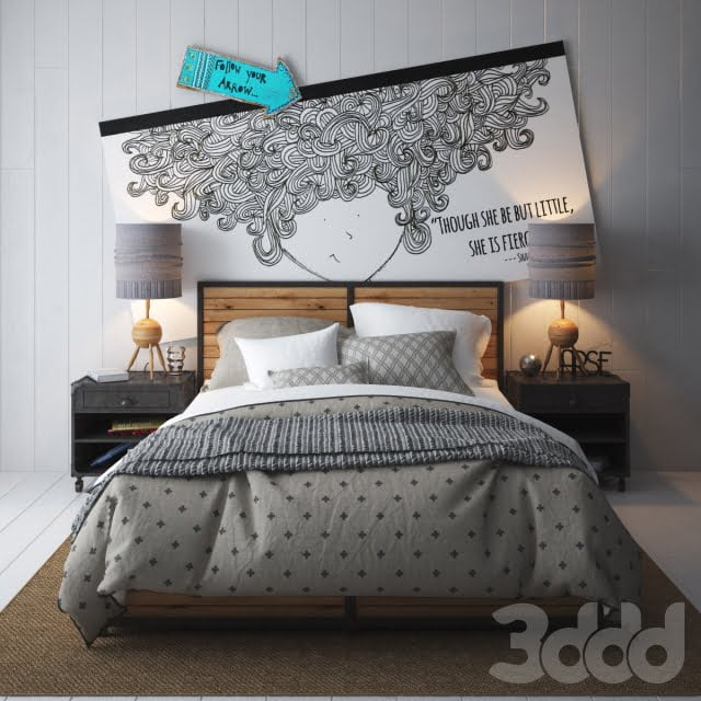 3DSKY MODELS – BED 3D MODELS – BED 1 – No.081 - thumbnail 0