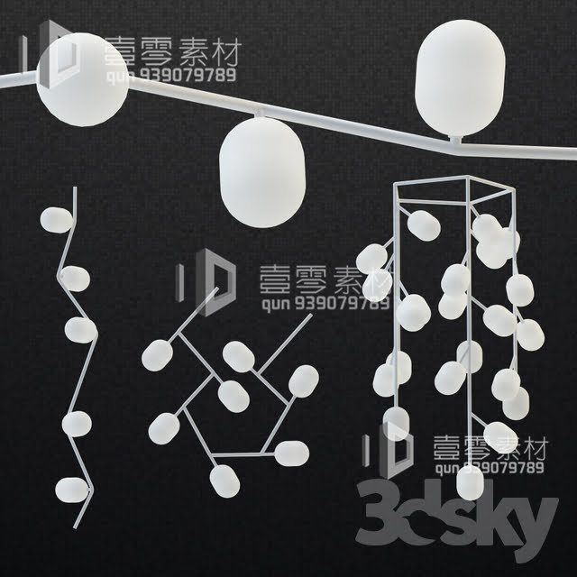 3DSKY MODELS – CEILING LIGHT – No.023 - thumbnail 0